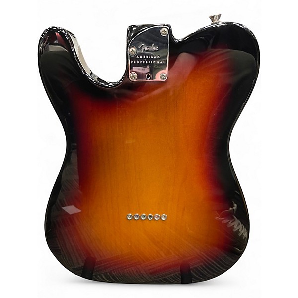 Used Fender American Professional II Telecaster 3 Tone Sunburst Solid Body Electric Guitar