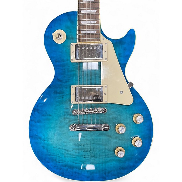 Used Epiphone LES PAUL STANDARD 60S QUILT TOP Ocean Blue Solid Body Electric Guitar