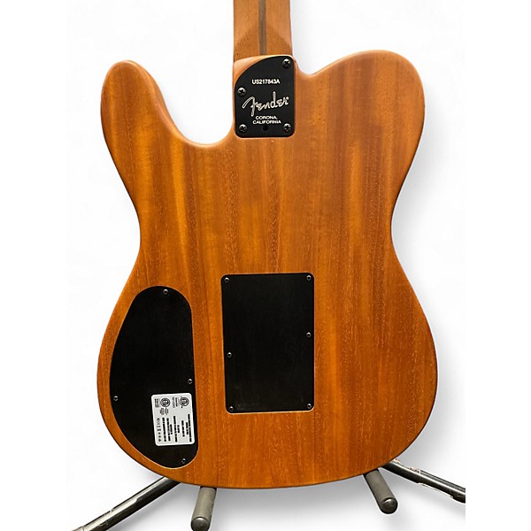 Used 2021 Fender American Acoustasonic Telecaster Black Acoustic Electric Guitar