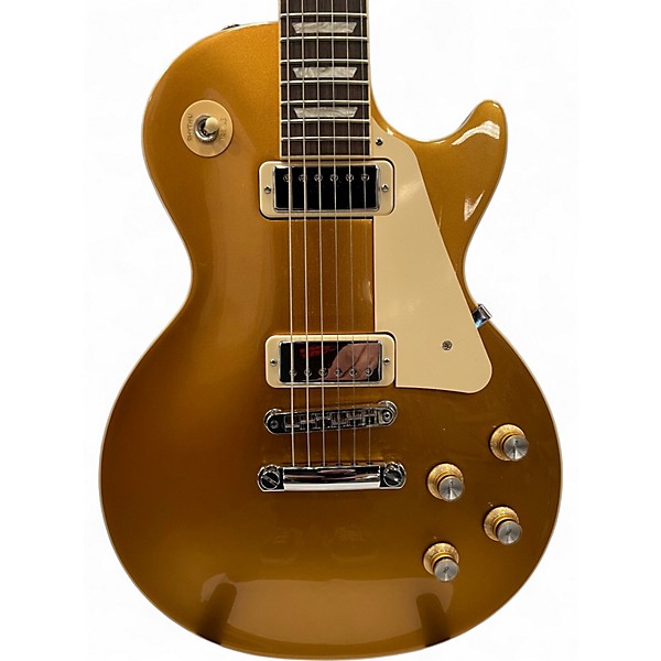Used 2024 Gibson Les Paul Deluxe Gold Top Solid Body Electric Guitar