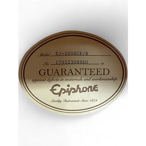 Used Epiphone EJ-200SCE/N Natural Acoustic Electric Guitar