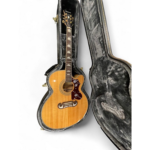 Used Epiphone EJ-200SCE/N Natural Acoustic Electric Guitar Natural
