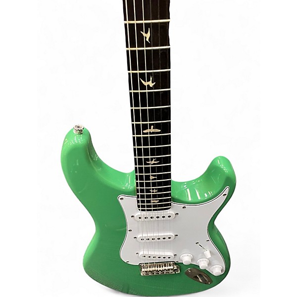 Used PRS SE Silver Sky GREEN Solid Body Electric Guitar