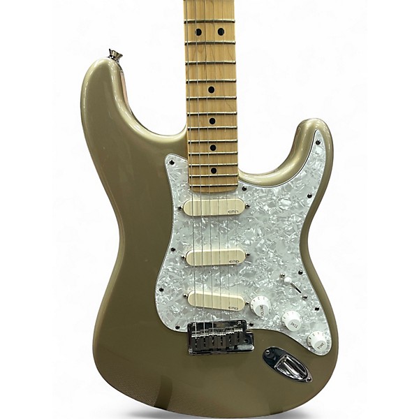 Used 2006 Fender American Strat (Modified) Shoreline Gold Solid Body Electric Guitar