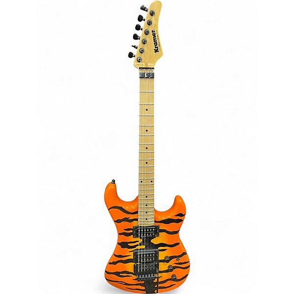 Used Kramer Pacer Vintage Reissue TIGER STRIPE Solid Body Electric Guitar