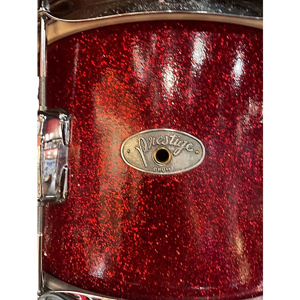 Used 1960s Premier 3 Piece 3 Piece Red Sparkle Drum Kit