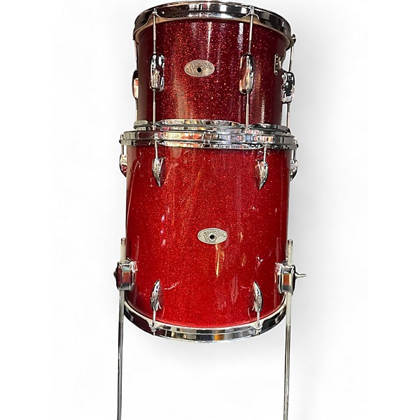Used 1960s Premier 3 Piece 3 Piece Red Sparkle Drum Kit