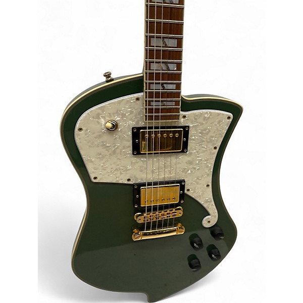 Used D'Angelico Deluxe Ludlow Green Solid Body Electric Guitar