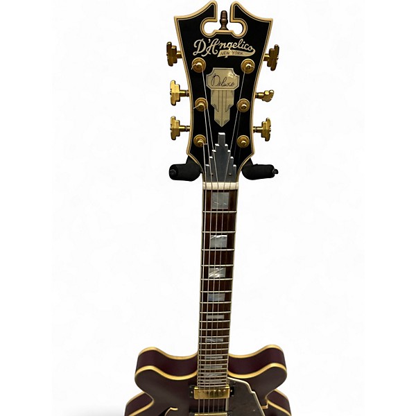 Used D'Angelico Deluxe DC Matte Plum Hollow Body Electric Guitar