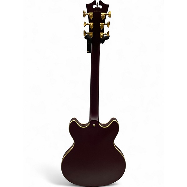 Used D'Angelico Deluxe DC Matte Plum Hollow Body Electric Guitar