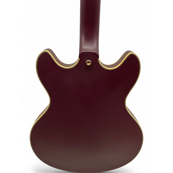 Used D'Angelico Deluxe DC Matte Plum Hollow Body Electric Guitar