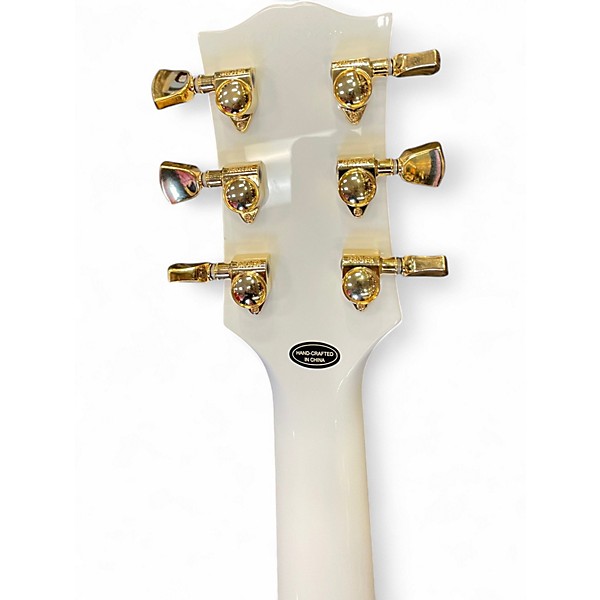 Used Epiphone Inspired By Gibson Les Paul Custom White Solid Body Electric Guitar