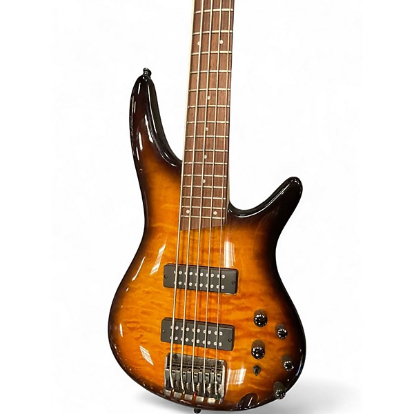 Used Ibanez SR405EQM DRAGON EYE BURST Electric Bass Guitar