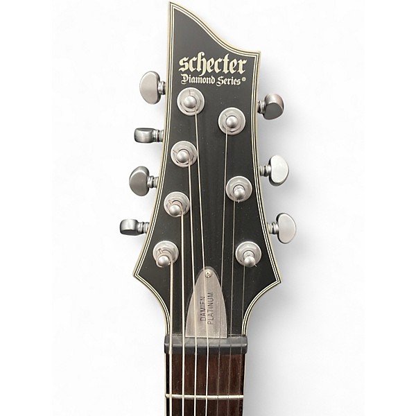 Used Schecter Guitar Research Damien Platinum 7 String Flat Black Solid Body Electric Guitar
