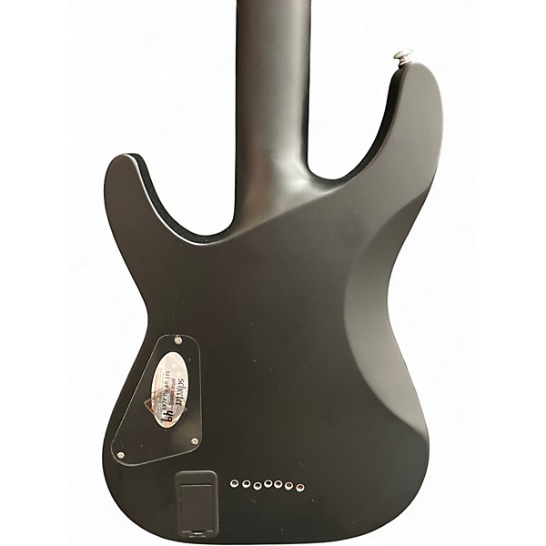 Used Schecter Guitar Research Damien Platinum 7 String Flat Black Solid Body Electric Guitar