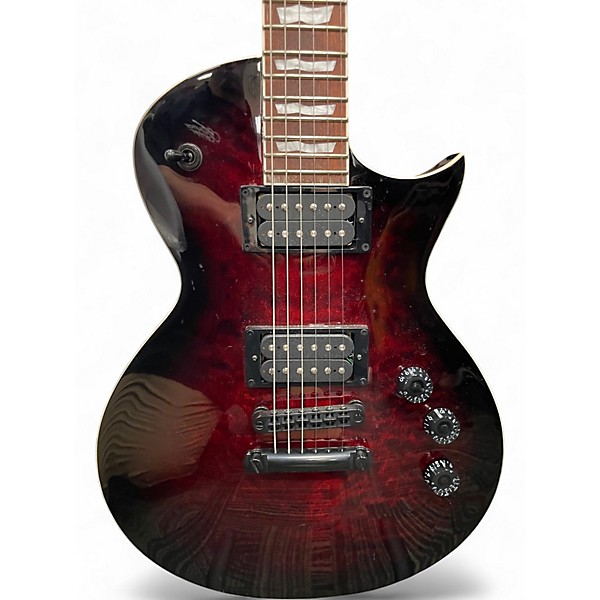 Used ESP LTD EC256 TRANSPARENT RED BURST Solid Body Electric Guitar