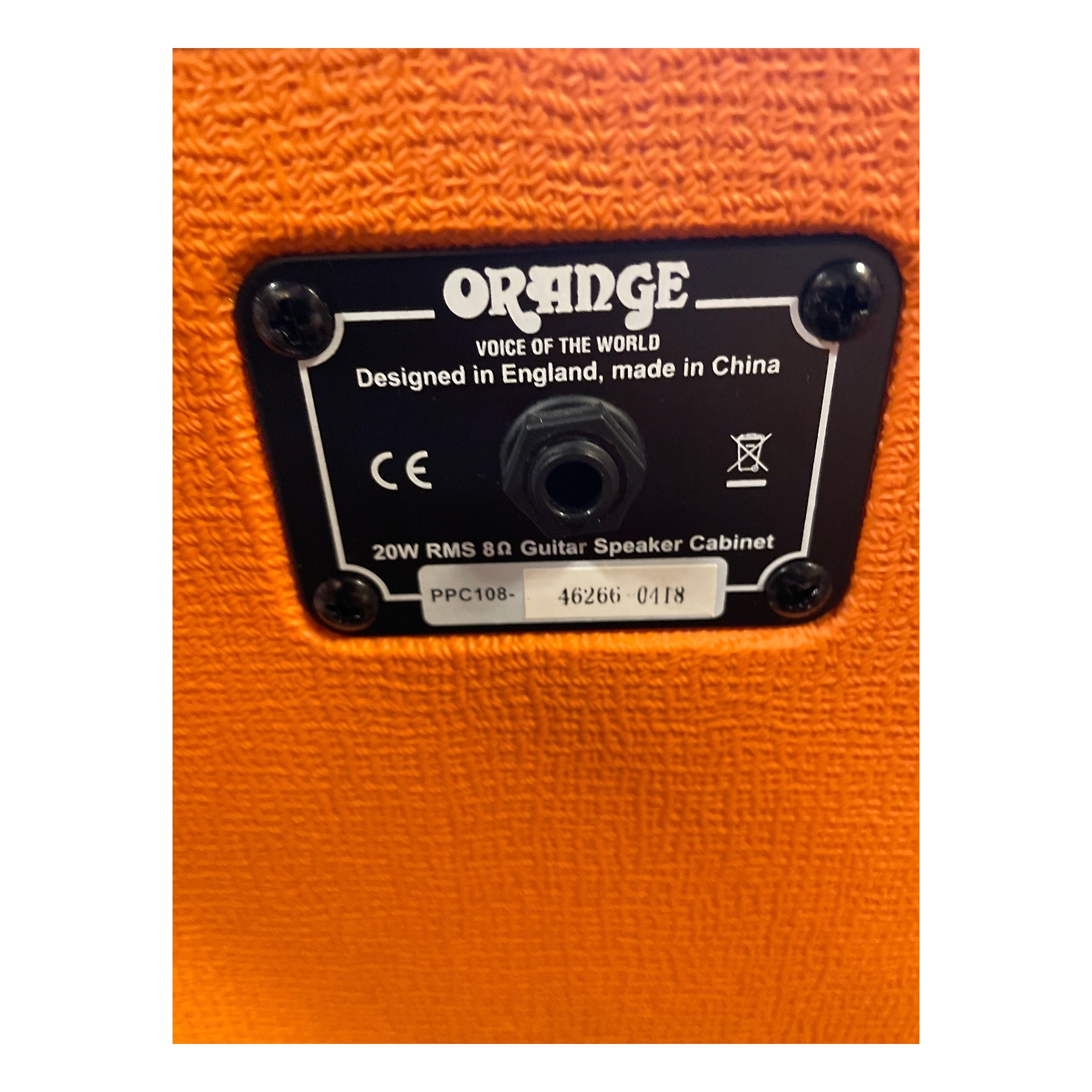 Used Orange Amplifiers PPC108 Micro Terror 1X8 Guitar Cabinet