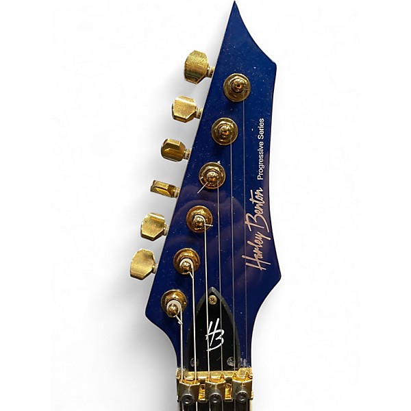 Used Harley Benton Progressive Series Blue Solid Body Electric Guitar