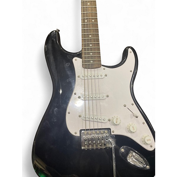 Used Squier Affinity Black and White Solid Body Electric Guitar