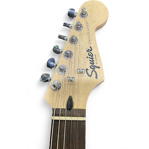 Used Squier Affinity Black and White Solid Body Electric Guitar