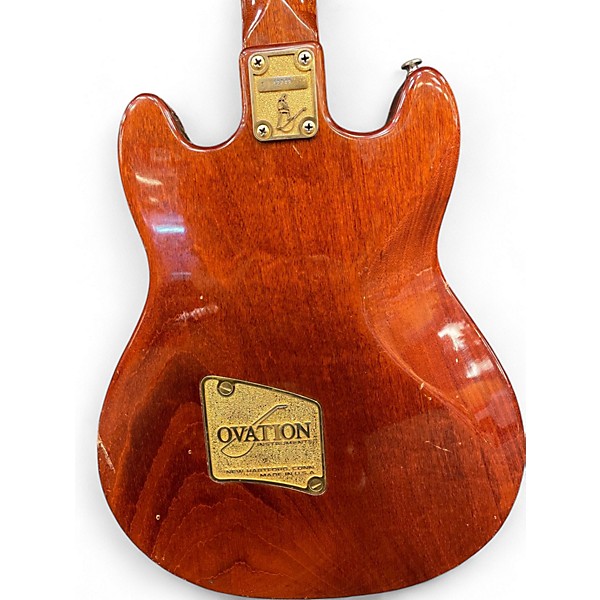 Vintage 1970s Ovation Preacher Deluxe Mahogany Solid Body Electric Guitar