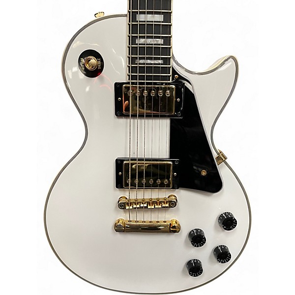 Used Epiphone Les Paul Custom Alpine White Solid Body Electric Guitar
