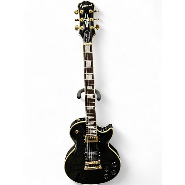 Used Epiphone Les Paul Custom Pro Black Solid Body Electric Guitar