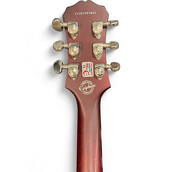 Used Epiphone Les Paul Traditional Pro Burgundy Solid Body Electric Guitar