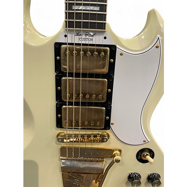 Vintage 2024 Gibson SG Custom Pearl White Solid Body Electric Guitar