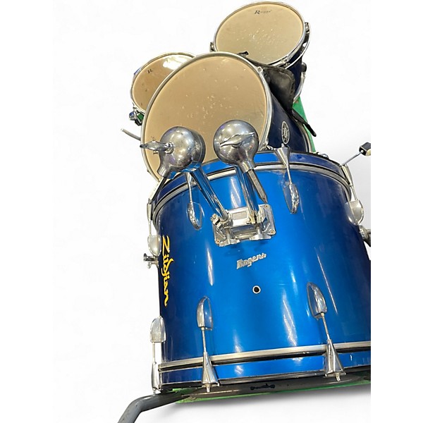 Used Rogers 4 Piece Drum Kit (2001-2003) Blue Drum Kit