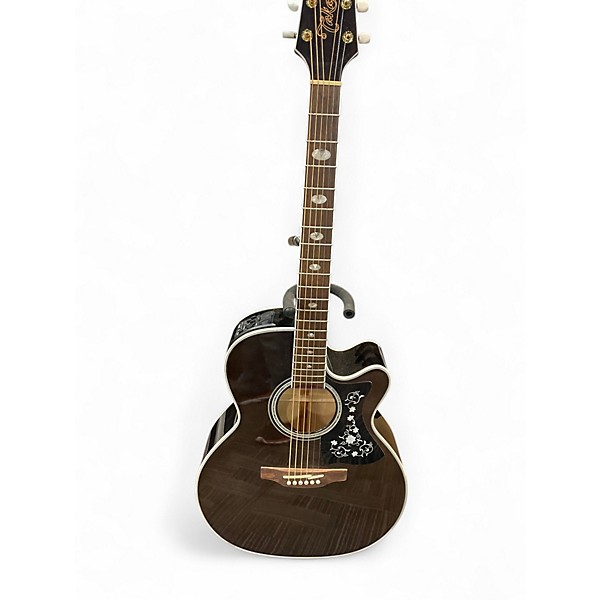 Used Takemine GN75CE-TBK Trans Black Acoustic Electric Guitar