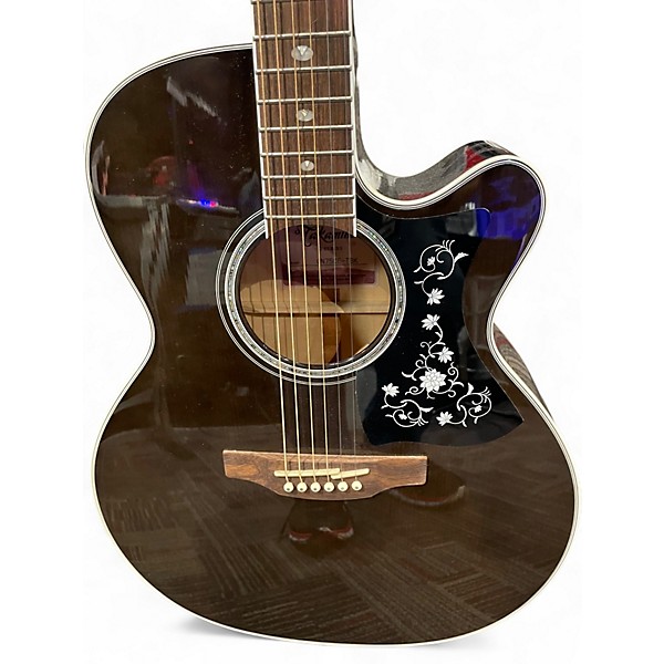 Used Takemine GN75CE-TBK Trans Black Acoustic Electric Guitar