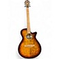 Used Ibanez AEG70 FLAMED MAPLE TOP TIGER BURST Acoustic Electric Guitar thumbnail