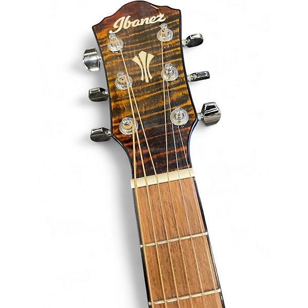 Used Ibanez AEG70 FLAMED MAPLE TOP TIGER BURST Acoustic Electric Guitar