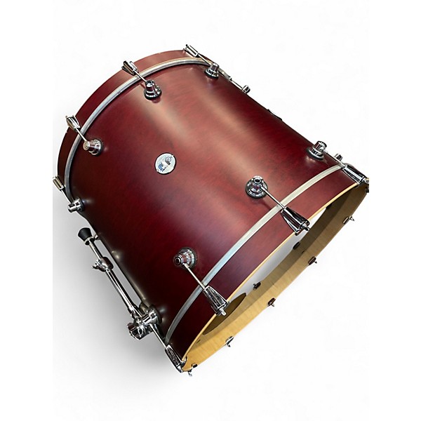 Used DW 4 Piece Design Series CRIMSON SATIN Drum Kit