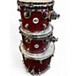 Used DW 4 Piece Design Series CRIMSON SATIN Drum Kit