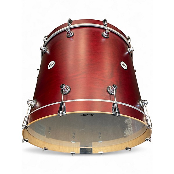 Used DW 4 Piece Design Series CRIMSON SATIN Drum Kit