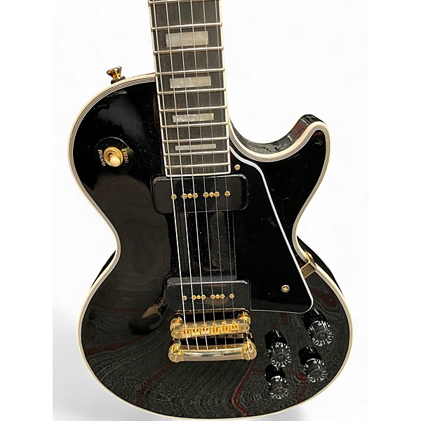 Used Epiphone Les Paul Custom Black Solid Body Electric Guitar