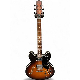 Used Eart E-335 Tobacco Burst Hollow Body Electric Guitar