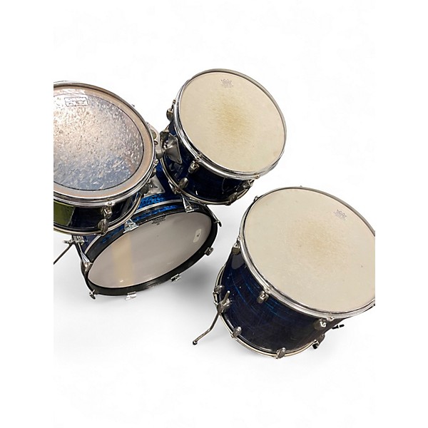Vintage 1960s Slingerland 4 Piece 4-PIECE DRUM SET Blue Onyx Drum Kit
