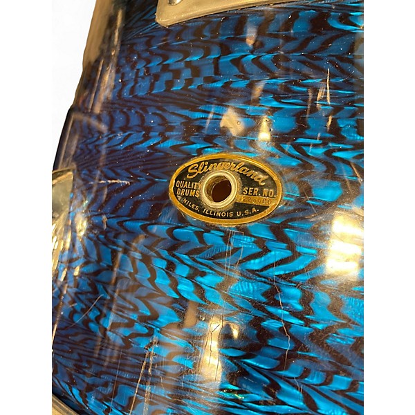 Vintage 1960s Slingerland 4 Piece 4-PIECE DRUM SET Blue Onyx Drum Kit