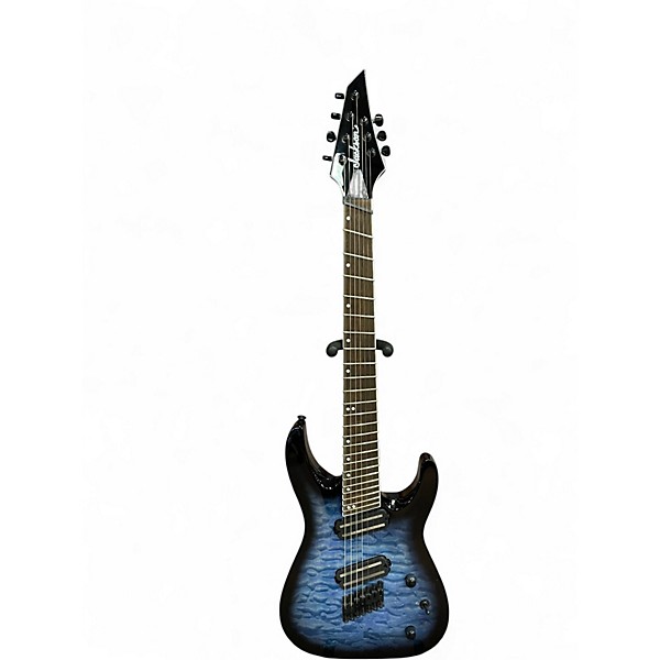 Used Jackson SLATX7Q TRANS BLUE BURST Solid Body Electric Guitar