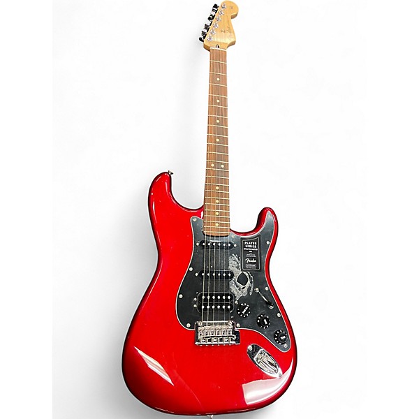 Used Fender PLAYER SERIES STRATOCASTER Chrome Red Solid Body Electric Guitar