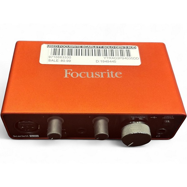 Used Focusrite Scarlett Solo Gen 4 Audio Interface