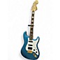 Used 2024 Squier GOLD EDITION 40TH HSS STRAT EMG PICKUPS Blue Solid Body Electric Guitar