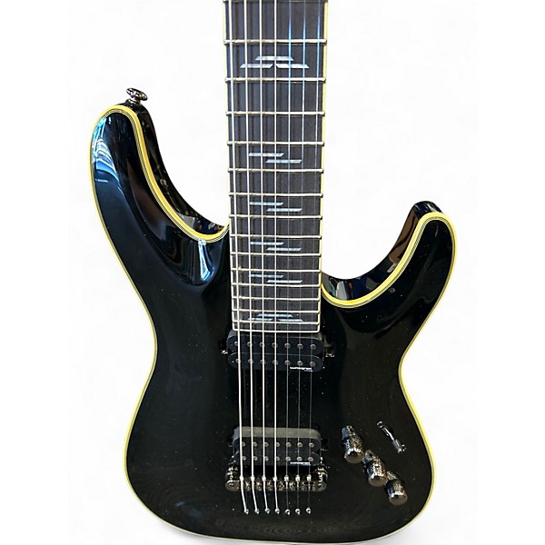 Used Schecter Guitar Research C7 Blackjack Black Solid Body Electric Guitar