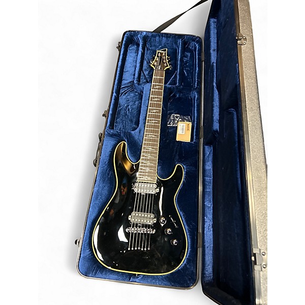 Used Schecter Guitar Research C7 Blackjack Black Solid Body Electric Guitar