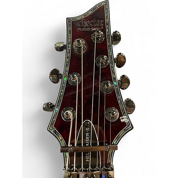 Used Schecter Guitar Research Hellraiser C7 Floyd Rose Black Cherry Solid Body Electric Guitar