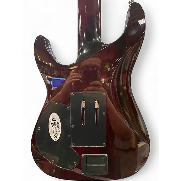 Used Schecter Guitar Research Hellraiser C7 Floyd Rose Black Cherry Solid Body Electric Guitar