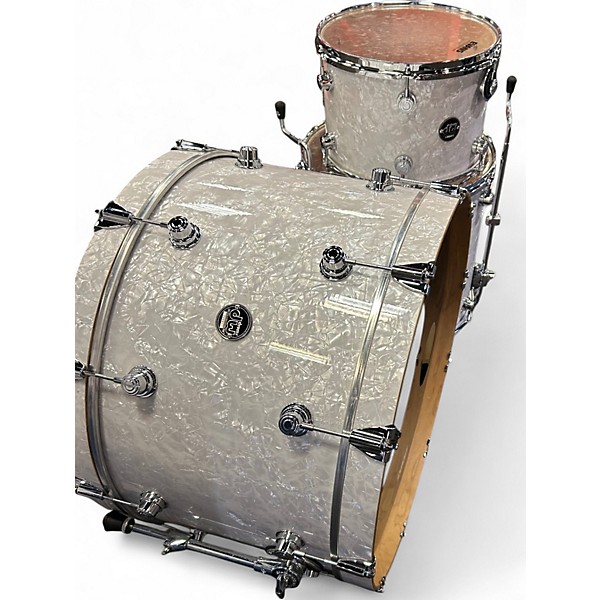 Used 2020 DW 3 Piece Performance Series White Marine Pearl Drum Kit